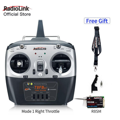 Radiolink T8FB BT 8 Channel 2.4G Radio Controller with Receiver R8EF R8FM Remote Transmitter for FPV Drone Fixed Wing Airplane - RCDrone