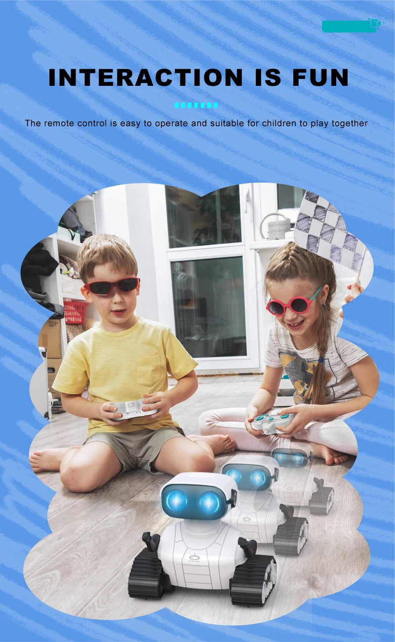 Smart Robot Rechargeable RC Ebo Robot - Toy, INTERACTION IS FUN The remote control is easy to operate and suitable for children to play