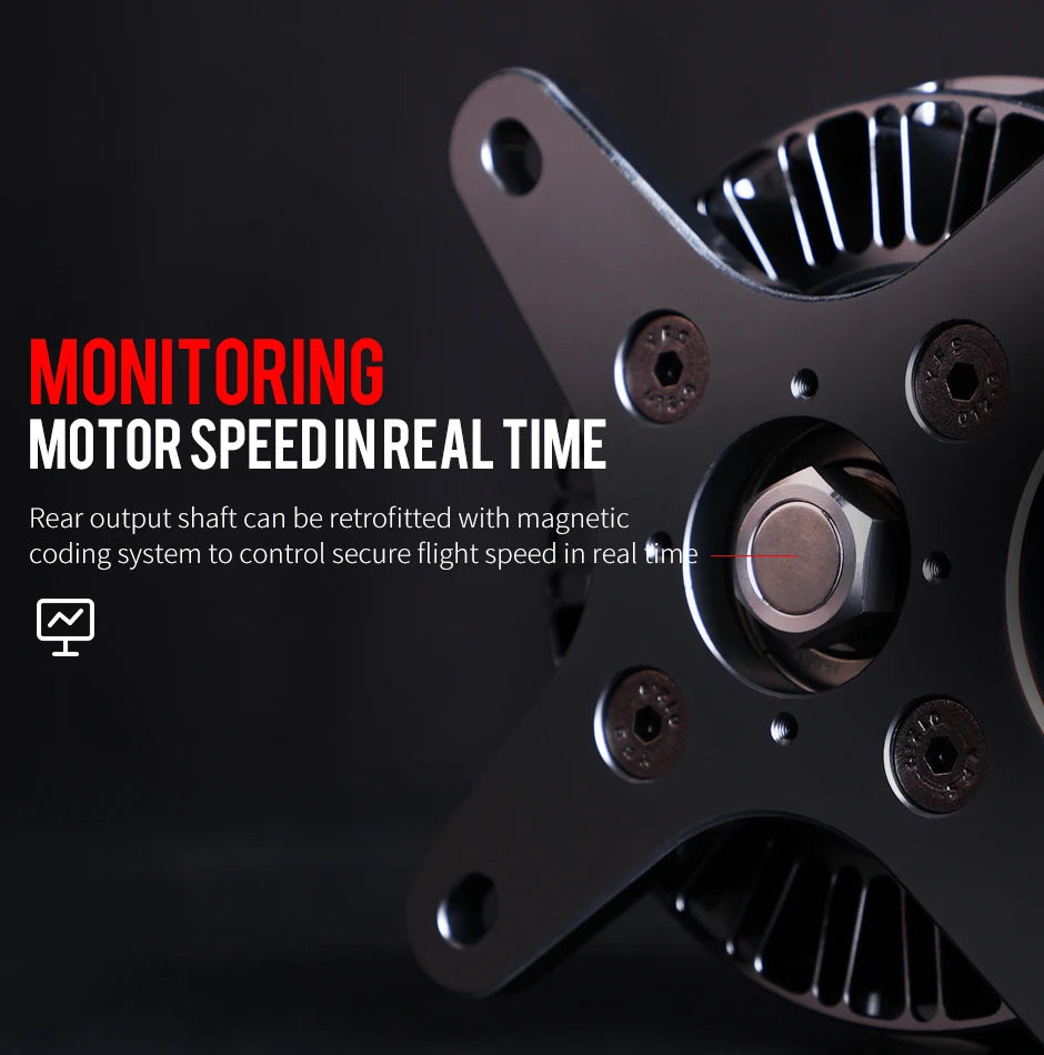 T-MOTOR AT8030 85CC KV160/KV190 AT80 Brushless Drone Motor Series Power And Balanced Excellent Control 11 T-MOTOR, MONITORING MOTOR SPEEDINREAL TIME Rear output shaft