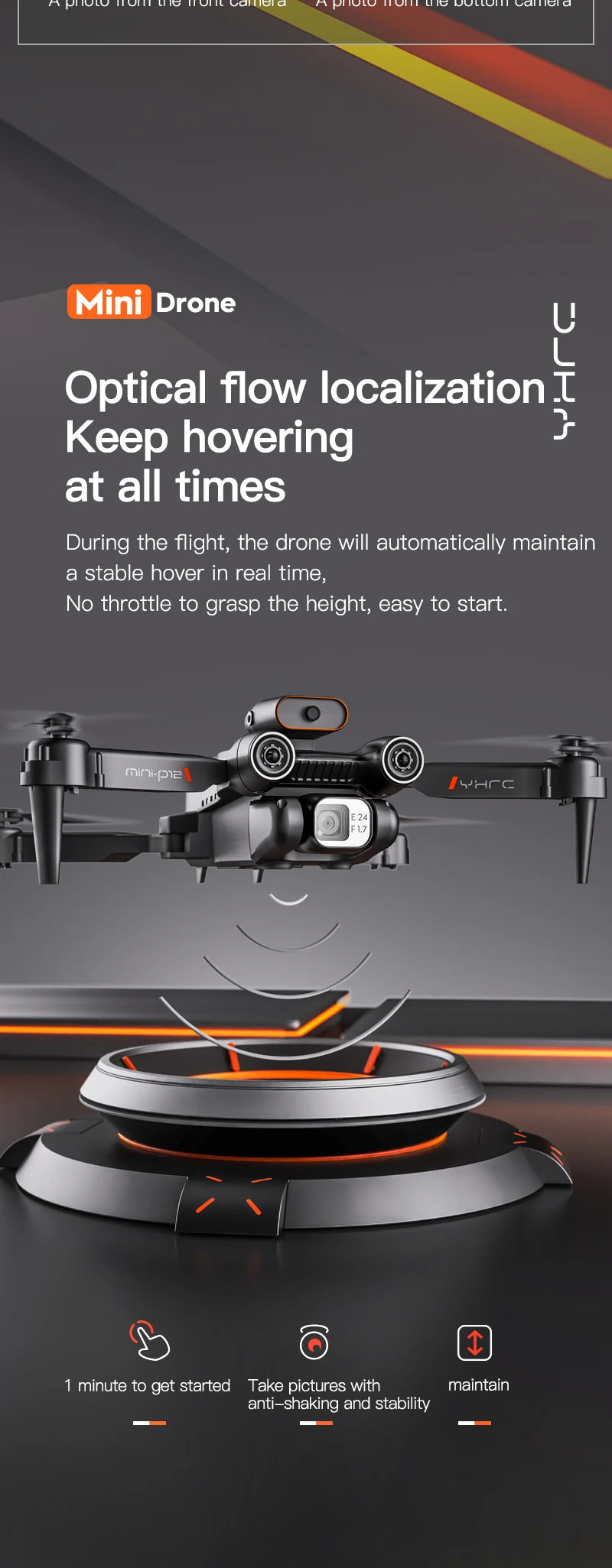 P12 Drone - Obstacle Avoidance Folding 4K HD Drone Optical Flow Quadcopter HD Aerial Photography RC Aircraft Kids Toys Gifts 39 P12 Drone - Obstacle