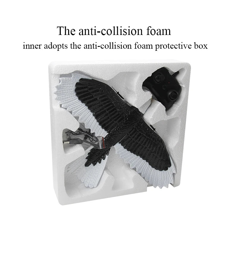 FX651 Simulation Wingspan Eagle Aircraft - 405mm 2.4G Radio Control Remote Control Glider Airplanem RC Foam Plane Toys for Children Boys 36 FX651 Simulation Wingspan Eagle Aircraft, the anti-collision foam inner adopts the protective box .
