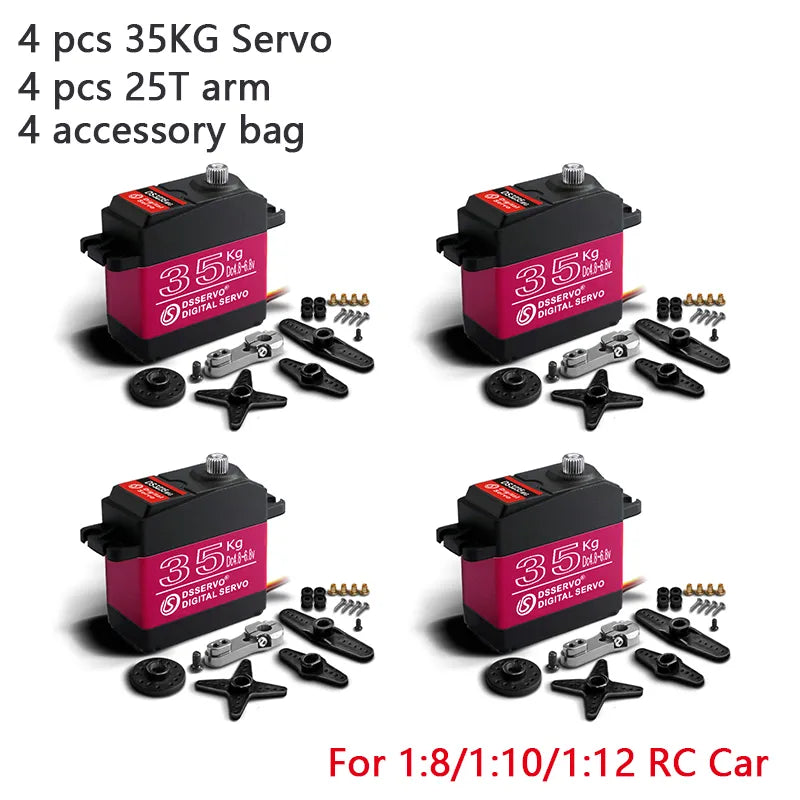4X DSServo, Servo 4 pcs 2ST arm 4 accessory bag Kg 358 35
