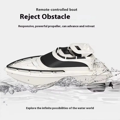 EVYVKV RC Boat, Remote-controlled boat, obstacle rejection, powerful propeller, explore water world