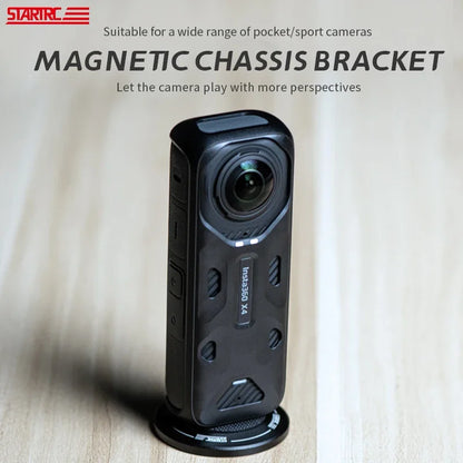 Magnetic chassis bracket for pocket sport cameras