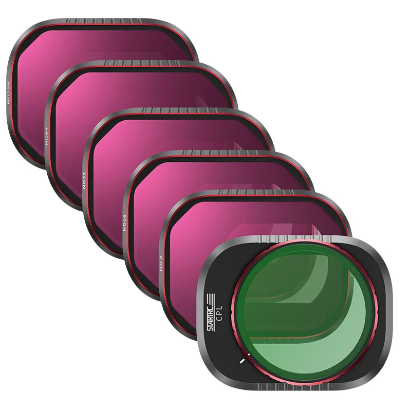 STARTRC Lens Filter Set for DJI Mini 4 Pro: ND8/16/32/64/256, UV, CPL & ND/PL, Rotatable Polarizer, Quick-Release PC Frame
