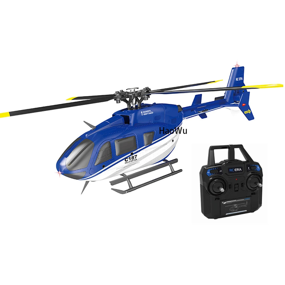C187 RC Helicopter, the single propeller is designed without ailerons, the 6-axis electronic g