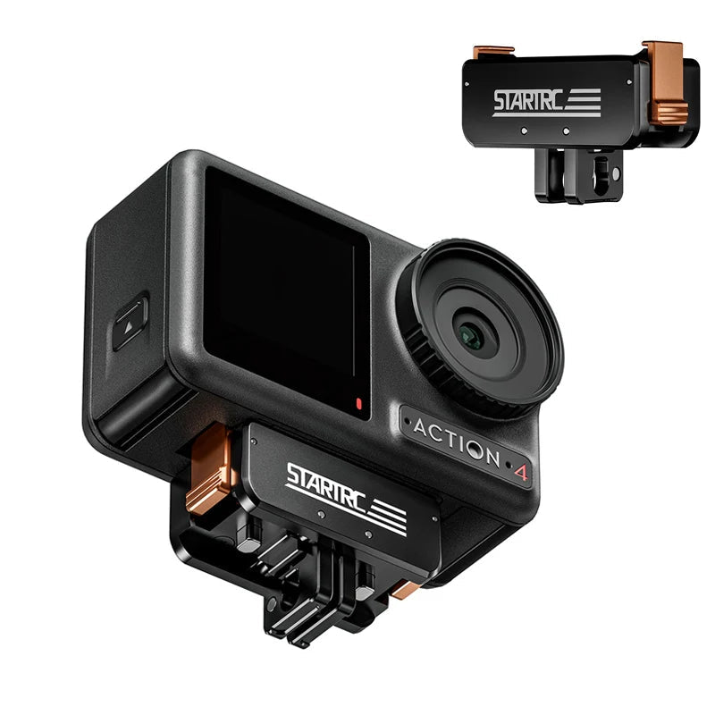 STARTRC Metal Magnetic Adapter Base Quick-Mount Folding Expansion Bracket for DJI Osmo Action 4/3 with GoPro & 1/4" Ports