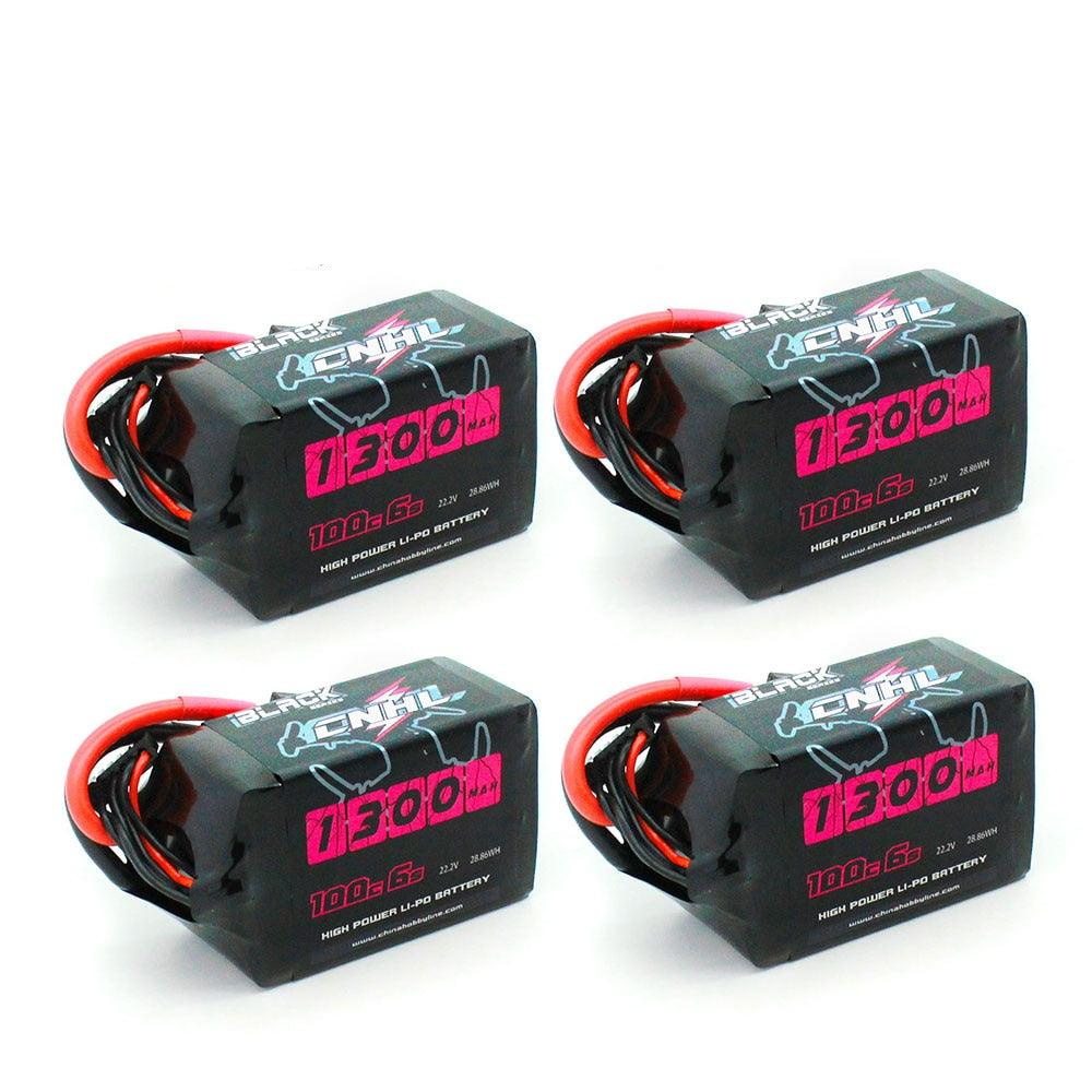 4PCS CNHL 4S 6S 14.8V 22.2V Lipo Battery for Drone - 1300mAh 1500mAh 100C With XT60 Plug For RC FPV Airplane Quadcopter Helicopter Drone Battery