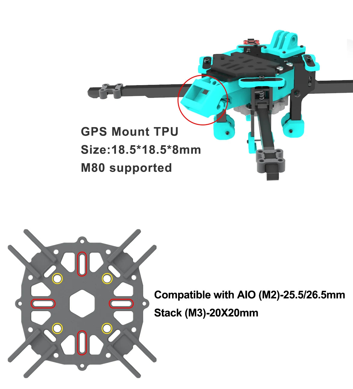 Axisflying KOLAS6" - 6inch Foldable FPV for Mid Long Range / Cinematic Drone with GPS - 6S 9 Axisflying KOLAS6", M80 supported Compatible with AIO (M2)-25.5/26.Smm Stack