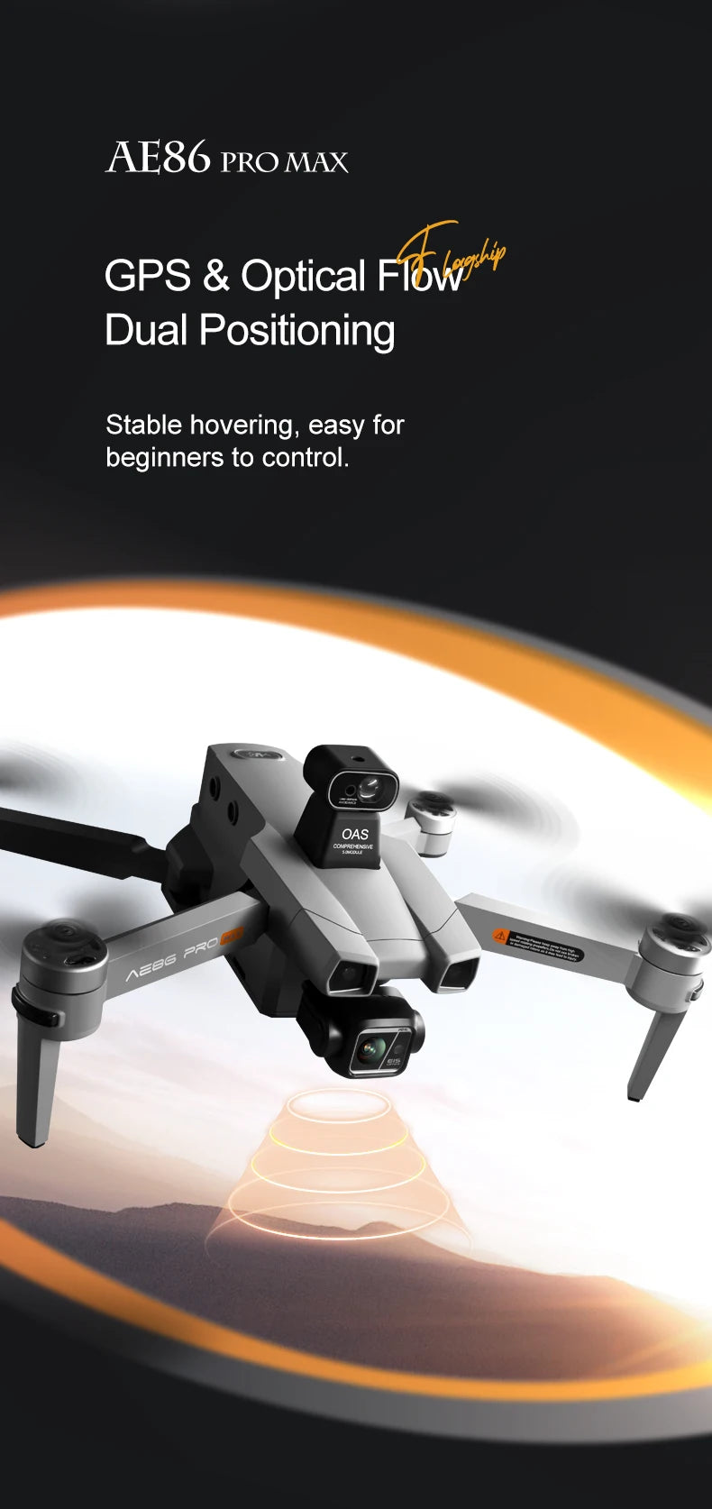 AE86 Pro Max Drone - GPS 4K HD Camera Three Axis Mechanical Pan Tilt Camera Brushless Laser Obstacle Avoidance GPS Drones toys 25 AE86 Pro Max Drone, AE86 PRO MAX GPS & Optical Flow? # Dual Positioning