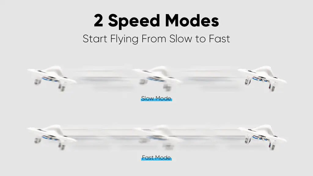 2 Speed Modes Start Flying From Slow to Fast Slow Mode Fast