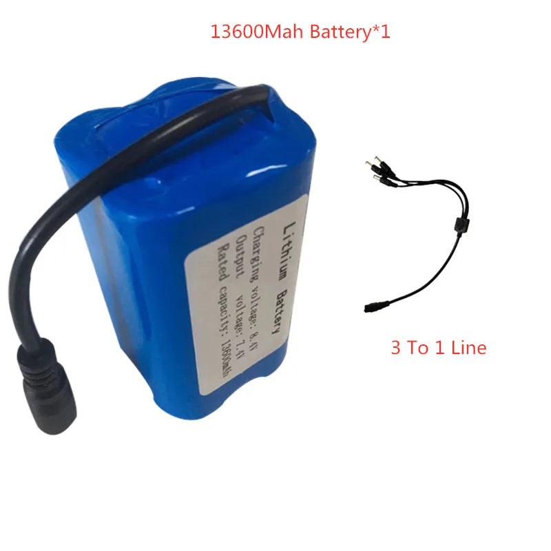 7.4V 13600Mah 6800Mah Battery, battery for t188 h18 C18 Bait Boat Battery Style7 :