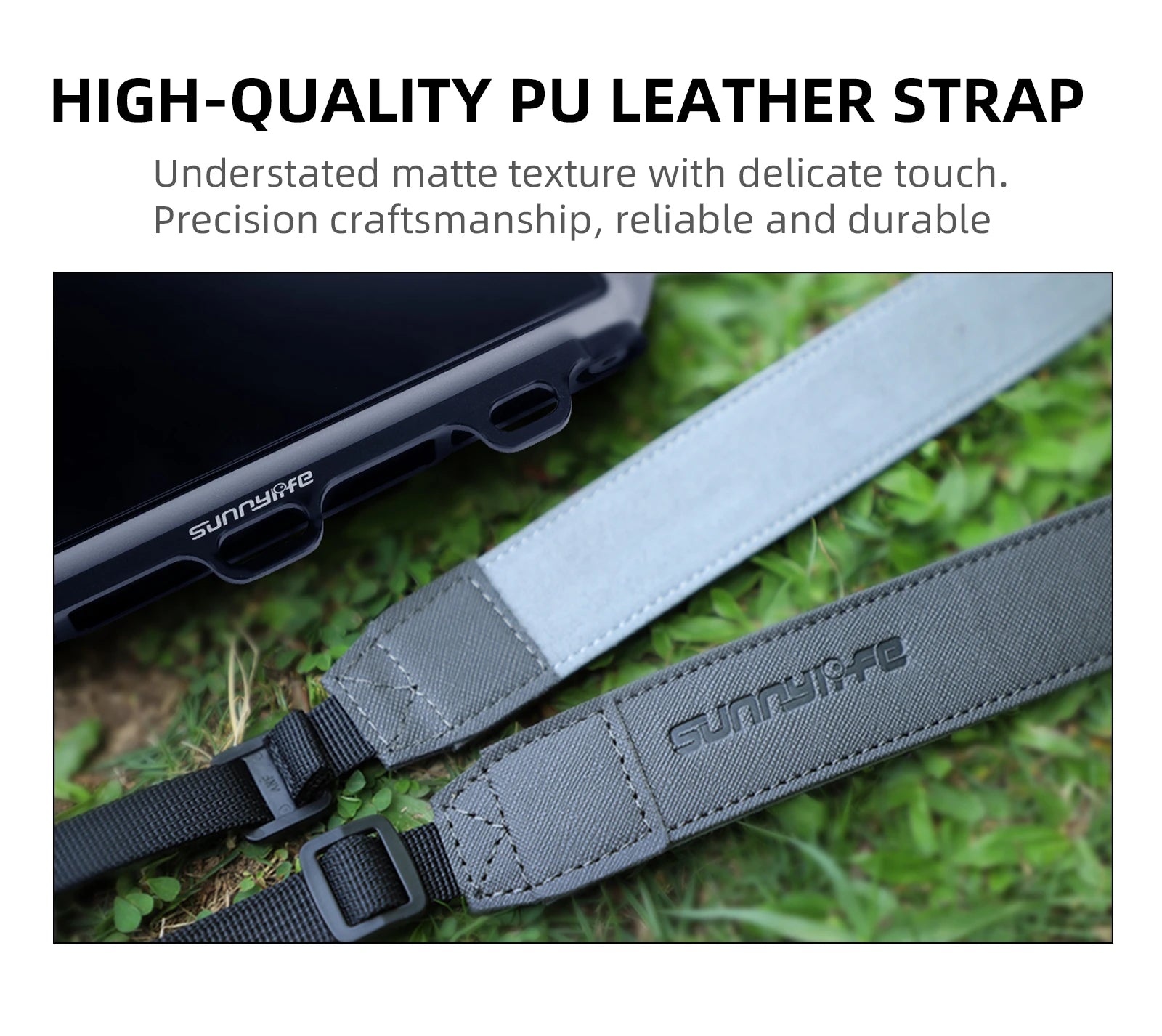 Lanyard For DJI RC/RC 2/RC Pro/Smart Controller, HIGH-QUALITY PU LEATHER STRAP Understated matte texture with