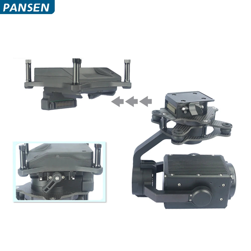 Tarot PEEPER T30X 2.07MP 3Axis Gimbal 30X Optical Zoom Camera Gimbal With Burshless Network Port T30X-Net HDMI Output T30X-HDMI 11 it supports connection with unmanned aerial vehicles through the quick release interface . it can be used