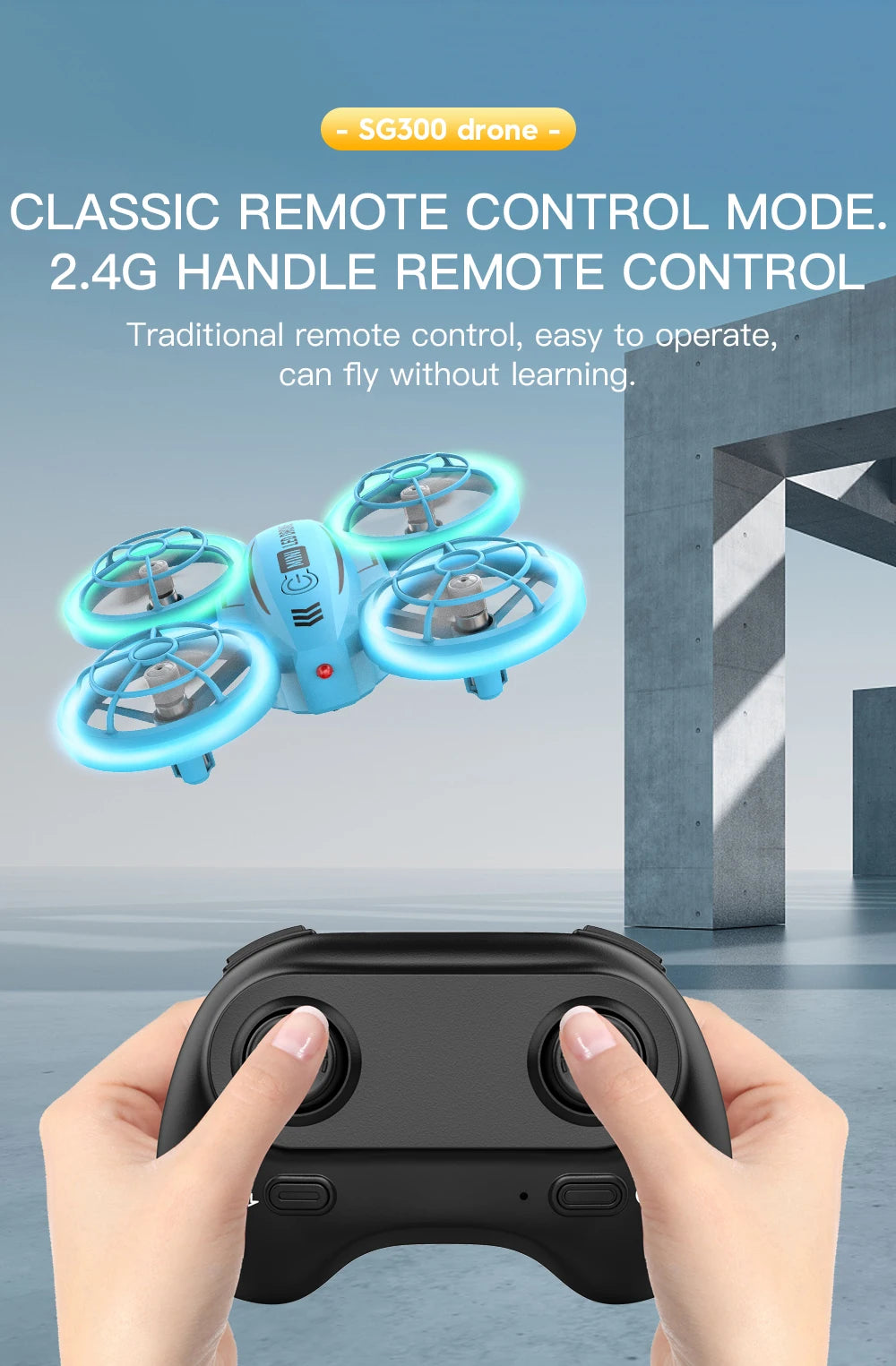 SG300/SG300S Mini Drone - Obstacle Avoidance Portable Dazzling Light Cool Remote Control Fancy Drone RC Toy for New Year Quadcopter 20 SG300/SG300S Mini Drone, drone classic remote control, easy to operate, can fly without learning: