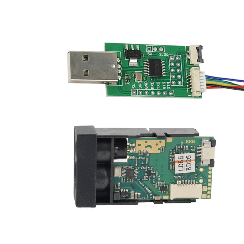 L Dk Module Meskernel LDK-40 40m 레이저 거리 측정 모듈, 레이저 변위 센서, TTL/RS232/RS485, ±2mm, 3 ...