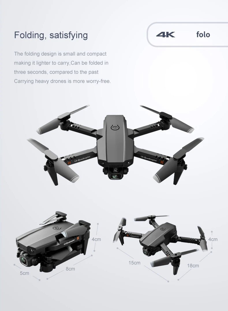 KBDFA XT6 Mini Drone, the folding design is small compact making it lighter to carry, compared