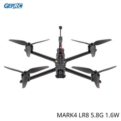 GEPRC MARK4 LR8 5.8G 1.6W FPV - 8inch EM2810 KV1280 GEP-BLS60A-4IN1 ESC Quadcopter LongRange Freestyle RC Drone Rc Airplane