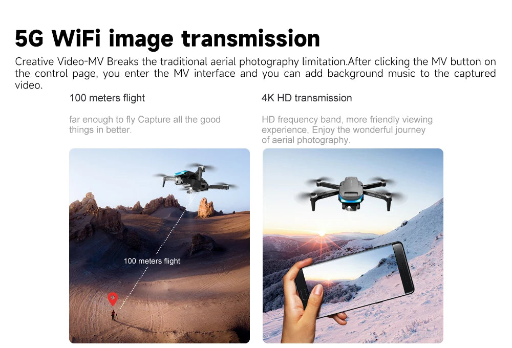 5g wifi image transmission creative video-mv breaks the traditional aerial