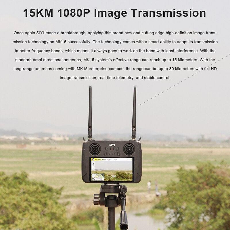 SIYI MK15 Mini HD Handheld Smart Controller Remote Control 15KM 1080P Low-Latency Radio System Transmitter Agriculture FPV - RCDrone