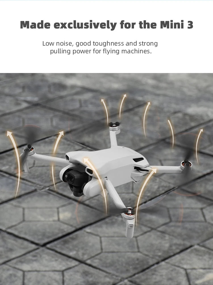 TPU Propeller Props Blade for DJI Mini 3 - 6030 Propeller Light Weight Wing Fans High Quality Replacement Spare Parts Drone Accessories 10 TPU Propeller Props Blade for DJI Mini 3, Made exclusively for the Mini 3 Low noise, good toughness and strong pulling power for flying machines