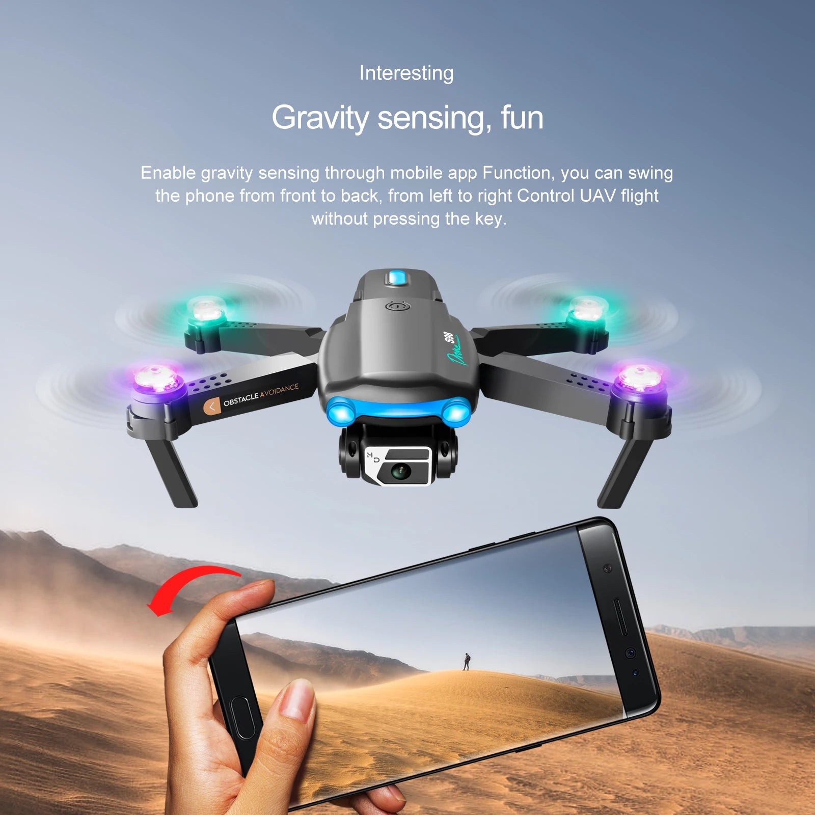 S98  Drone, mobile app lets you control uav flight without pressing the 8