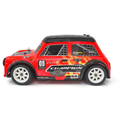 A high-speed RC car featuring a brushless or brushed motor with 2.4G and ESP gyro for precise control.