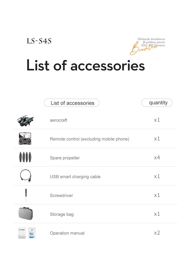 S4S Drone, LS-S4S Brushless power Hz,5s9 pramera