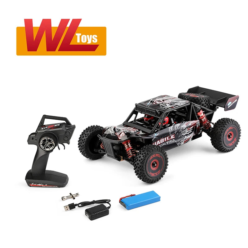 Wltoys 124017 124007 1/12 2.4G Racing RC Car, high-quality strong stability material: Metal parts, High-strength Aluminum alloy frame
