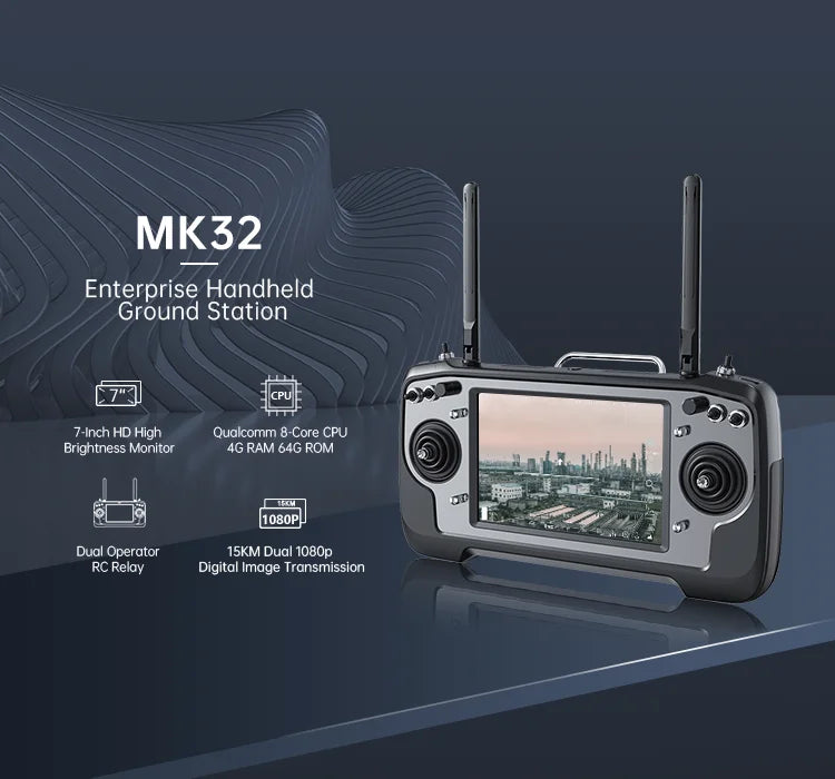 MK32 Enterprise Handheld Ground Station 7-Inch HD High Qualcomm Core CPU Brightness