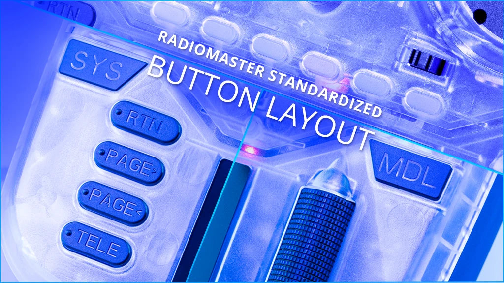 RadioMaster Boxer Transparent Version, RTN RADIOMASTER SYS BUTTON STANDARDIZED LAYOUT