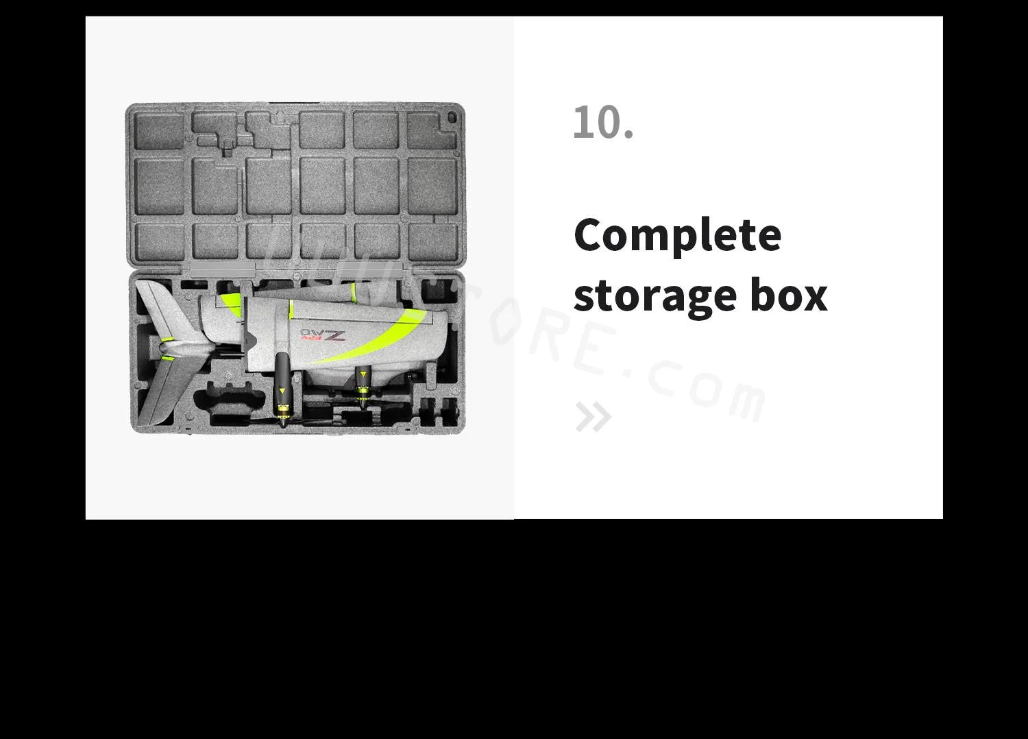 OMPHOBBY ZMO VTOL RC AirPlane - HD Transmission One Key Return 60mins Flight Time For DJI Goggles and Remote Control Fixed Wing Aircraft RC Plane 24 OMPHOBBY ZMO VTOL RC AirPlane , 10. Complete storage box Ain