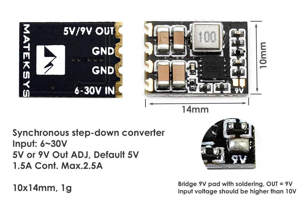 Synchronous step-down converter Input: 630V SV or 9V