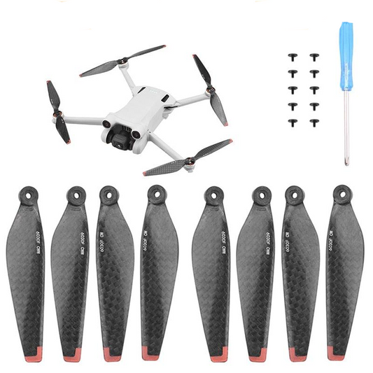 Carbon Fiber Propeller Props for DJI Mini 3 Pro - Blade Replacement Light Weight Wing Fans Spare Parts Drone Accessories