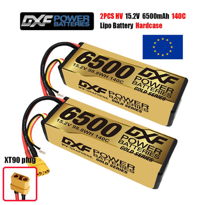 DXF 4S Lipo Battery, POWER 2PCS HV 15.2V 650OmAh 140C DyF BA
