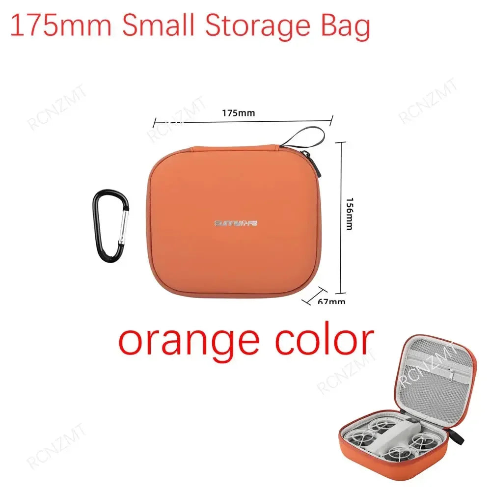 The DJI Neo Drone Accessories Kit includes a storage bag, luminous filter, and orange lens with a 67mm diameter.