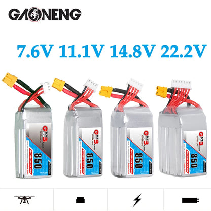 GaoNeng GNB 2S 3S 4S 6S 850mAh 80C LiPo Battery For FPV Drone