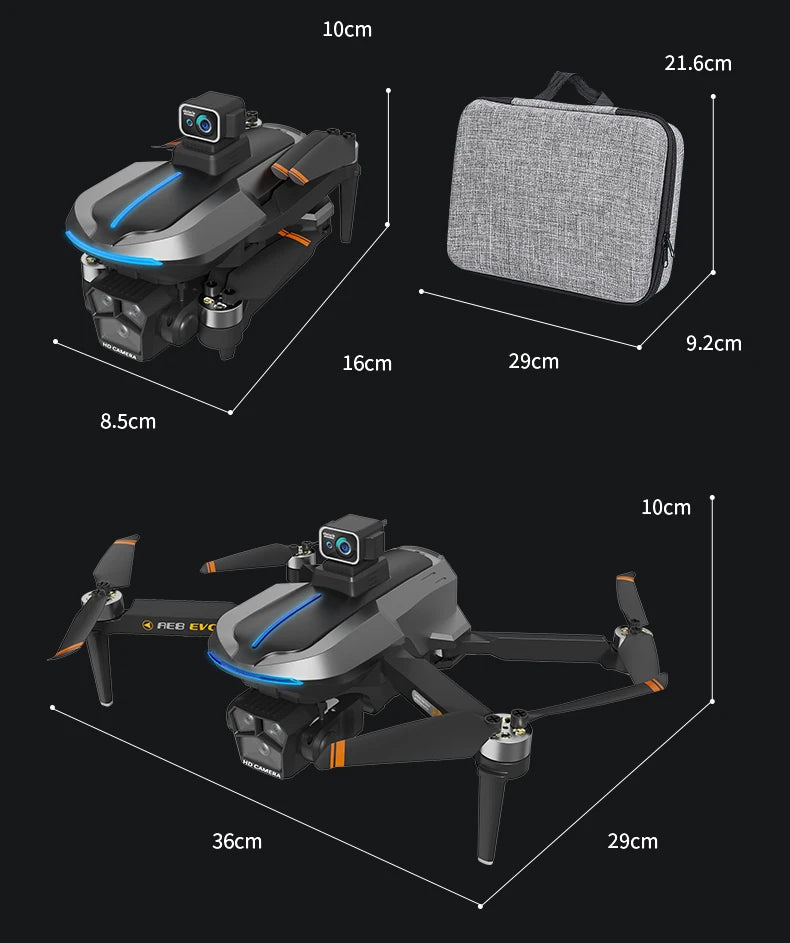 AE8 EVO Drone, RCDrone AE8 EVO is equipped with a 360° omni-