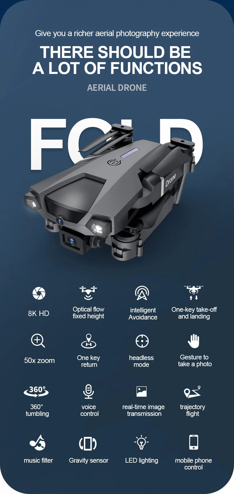 P5 Pro Drone, aerial drone fc optical flow intelligent one-key take off 8