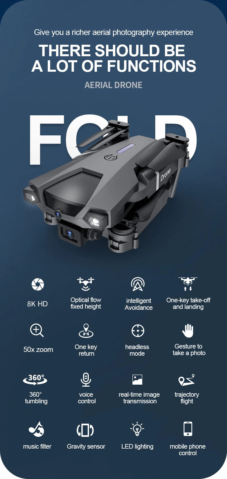 P5 Pro Drone - 2023 New Drone 8k HD Camera 5G WiFi Fpv ESC Aerial Photography RC Quadcopter Optical Flow Fixed Height Folding Dron Aircraft Toy 15 P5 Pro Drone, aerial drone fc optical flow intelligent one-key take off 8
