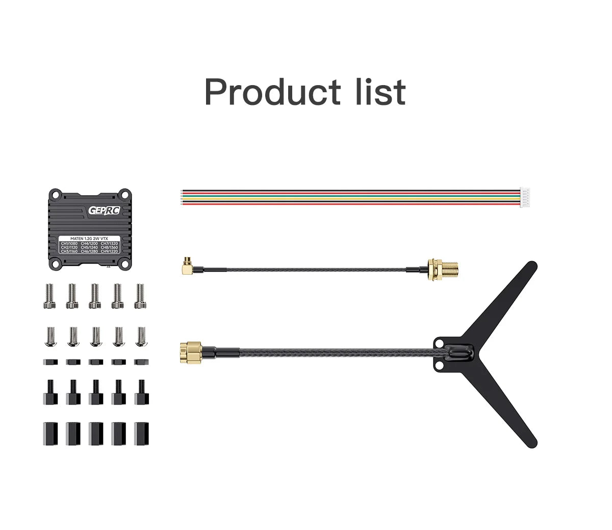 GEPRC MATEN 1.2G 2W VTX - 25mW/2000mW VTX Transmitter Transmitting Module 1080 Mhz -1360 Mhz for FPV Long Range Racing Drone 15 GEPRC MATEN 1.2G 2W VTX, GEPRC NATE4 126 T*VTx 883 Ne 88n530