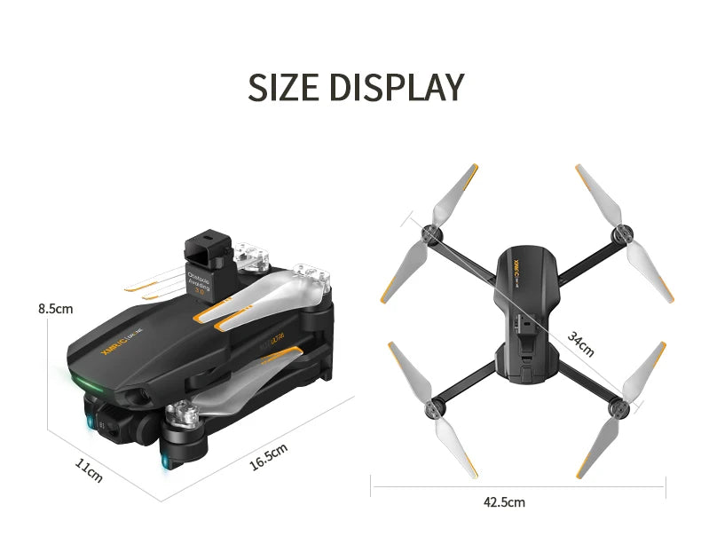 M10 Drone, SIZE DISPLAY 8. Scm 42.Scm 1'Sc