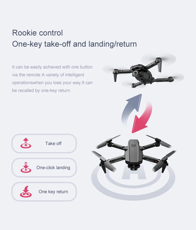 KBDFA XT6 Mini Drone, rookie control one-key take-off and landing/return it
