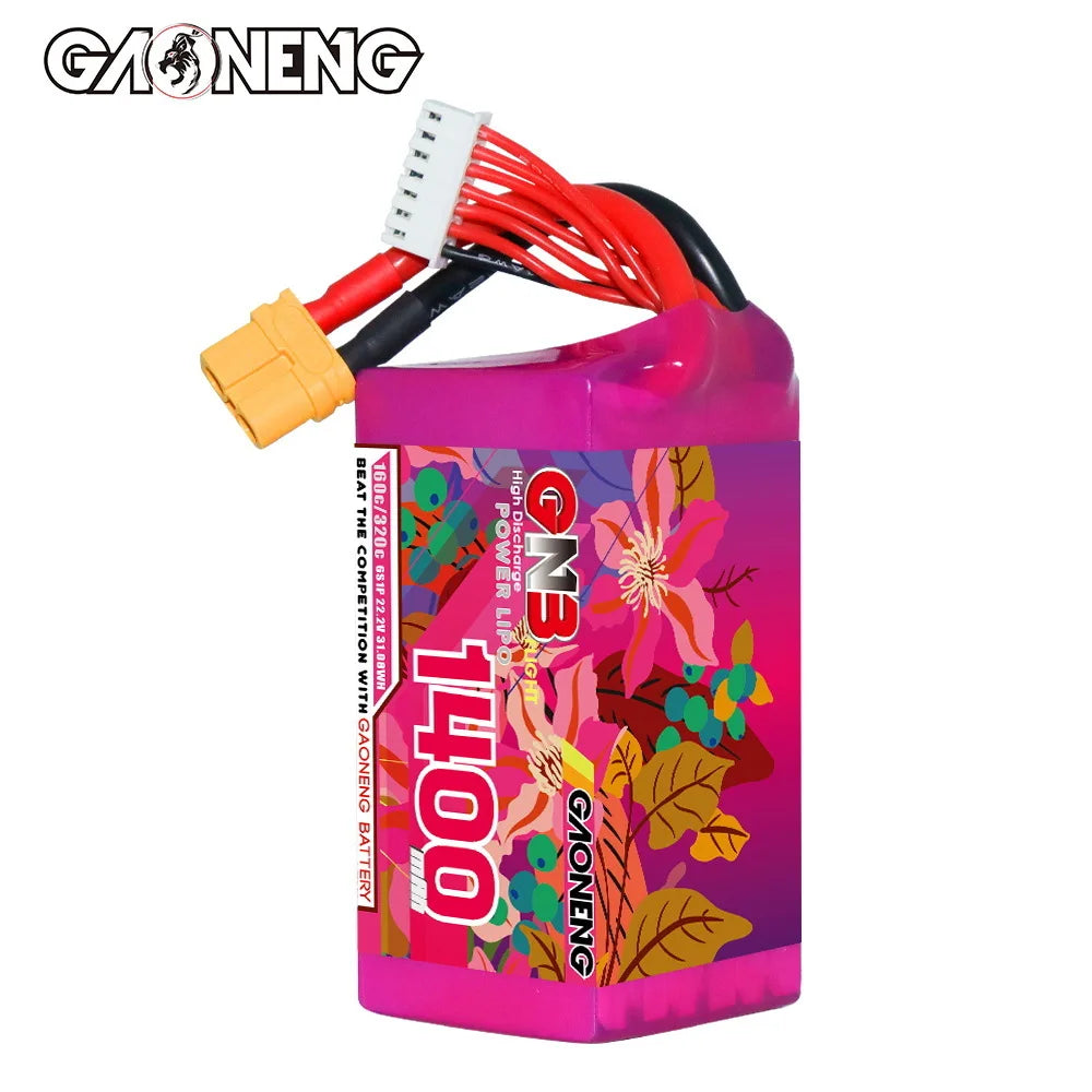 GaoNeng GNB 6S 22.2V 1400mAh 160C/Max 320C LiPo Battery For Racing Drone