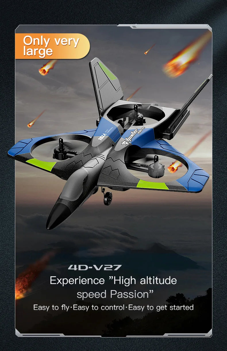 V27 RC Airplane, only very large 44 4D-V2z Experience "High altitude speed Passion" Easy