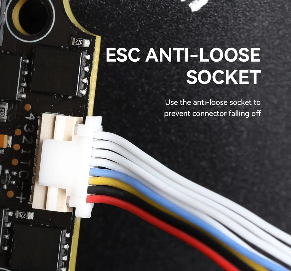 T-MOTOR C 80A C80A 4IN1 ESC, [270 ESC ANTI-LOOSE SOCKET Use the anti-loose