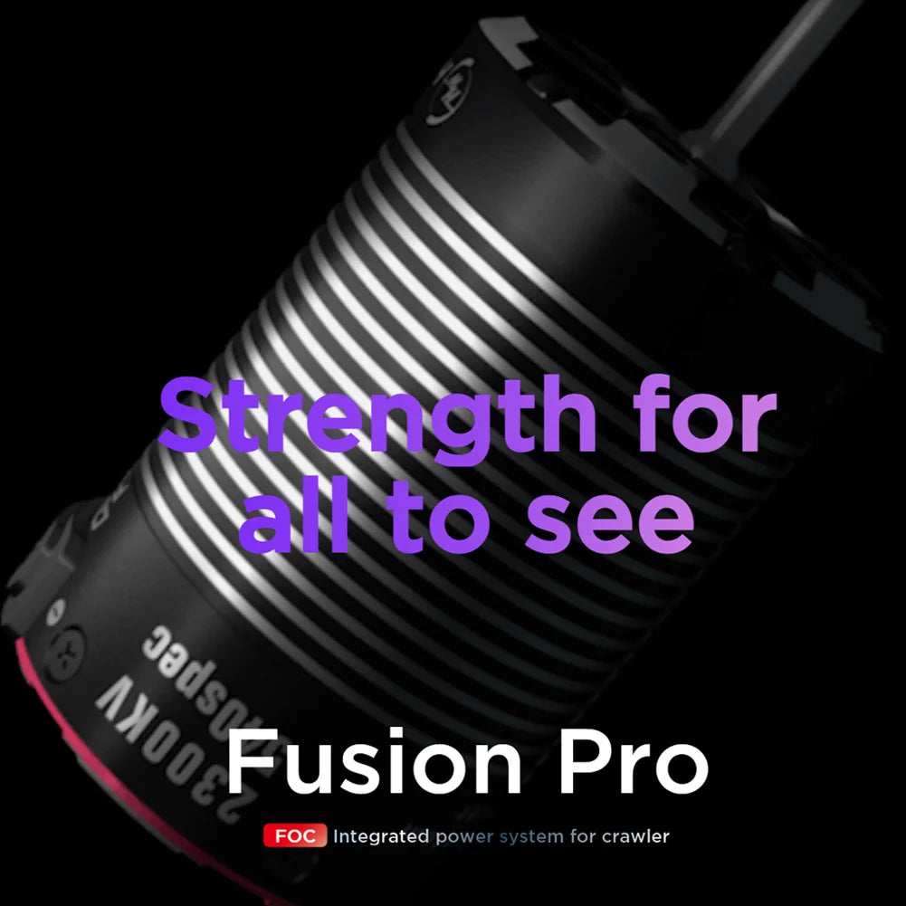 HobbyWing QuicRun Fusion Pro - 540 2300KV Brushless Sensory Motor Built In 60A ESC 2 in 1 for RC 1/10 Climbing Car 14 HobbyWing QuicRun Fusion Pro, Salagth for Atto see Fusion Pro FOC Integrated power system for crawler 9