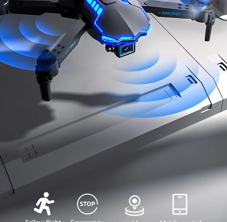 X6 pro Drone, unique light strip design, strengthen led, make night flight better