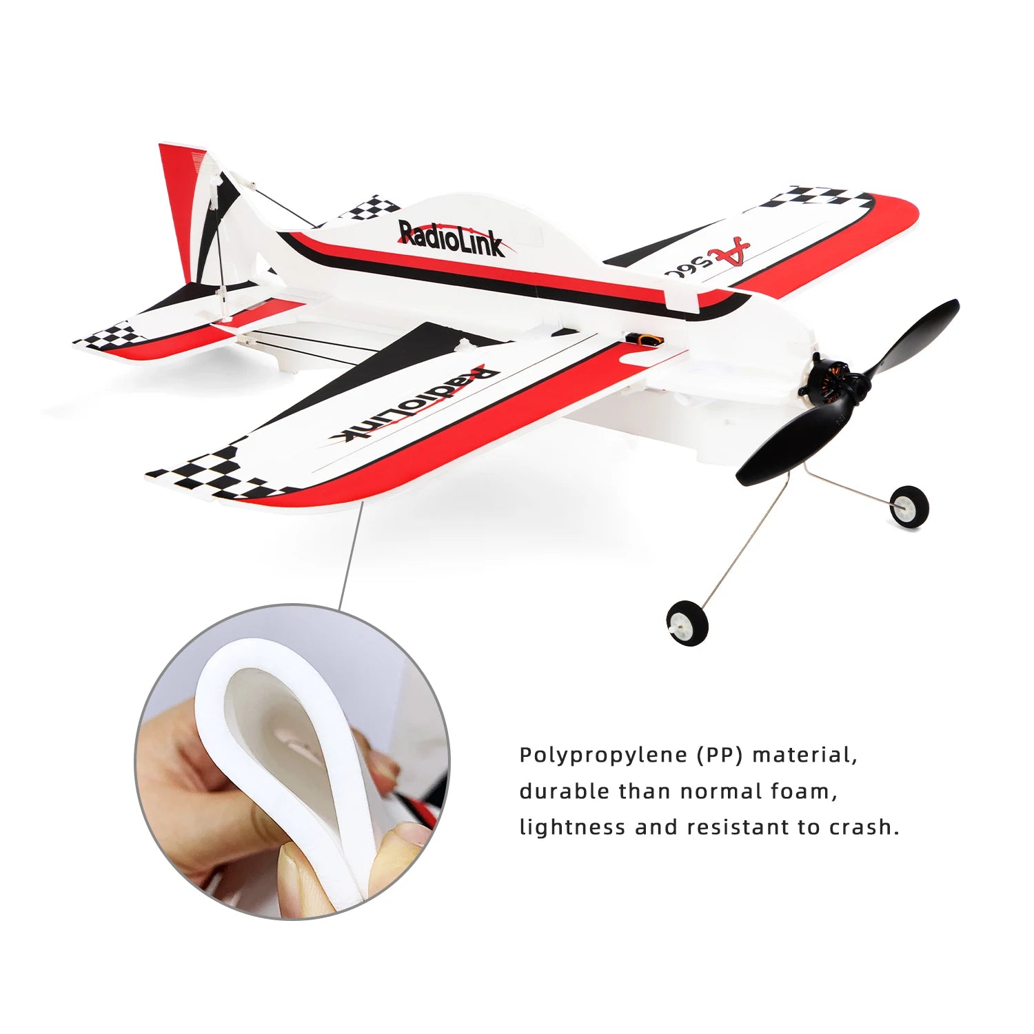 Radiolink A560 Airplane - RTF PNP 4CH RC Plane 580mm Wingspan 6 Modes Ready to Fly 3D EPP Trainer Beginner Set Gyro Assist System 21 Radiolink A560 Airplane, Polypropylene (PP) material, durable than normal foam, lightness and resistant to