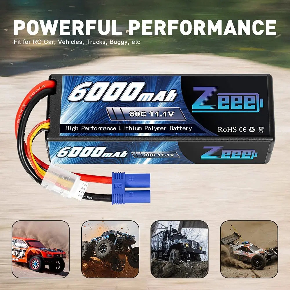 1/2Units Zeee 3S Lipo Battery, POWERFUL PERFORMANCE Fit for RC Car, Vehicles, Trucks